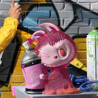 Découvrir le modèle Spray Can Figurine Labubu The Monster Almost Flask - modèle Spray Can - MaPelucheLabubu.fr | Adoptez votre Labubu : Peluches et Figurines Uniques