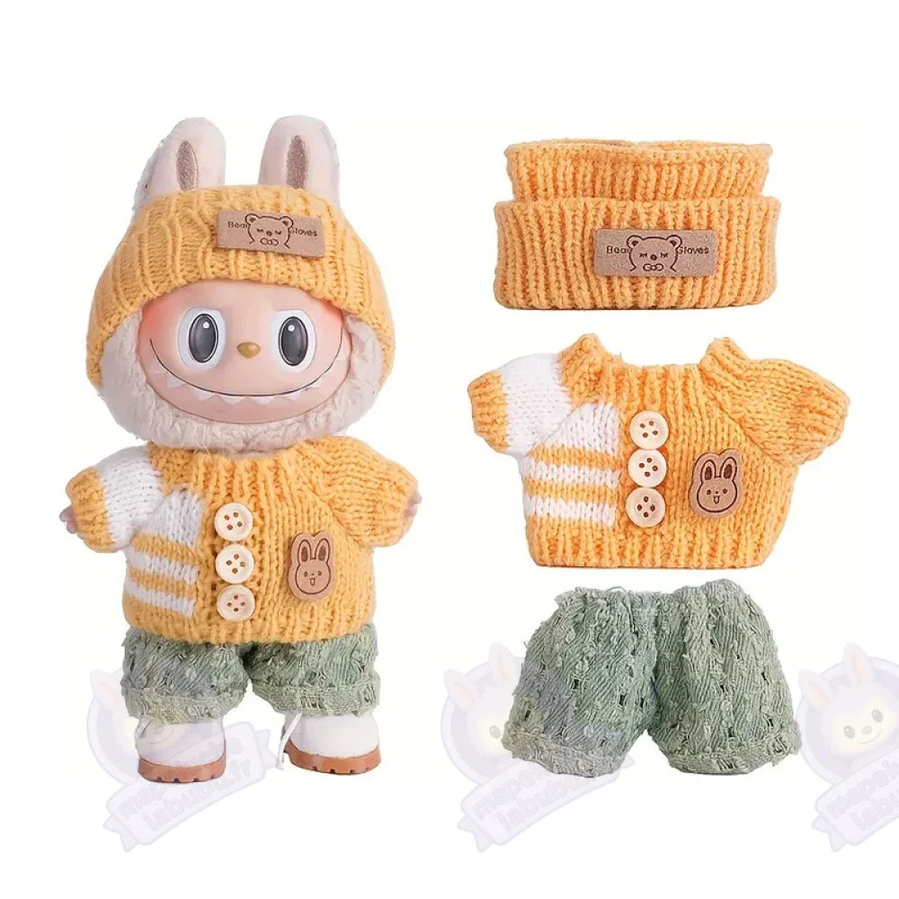Lot De 3 Vêtements Pour Peluche Labubus 17 Cm – Ensemble Rose Et Tendance, Habillez Votre Doudou Avec Style Et Créativité