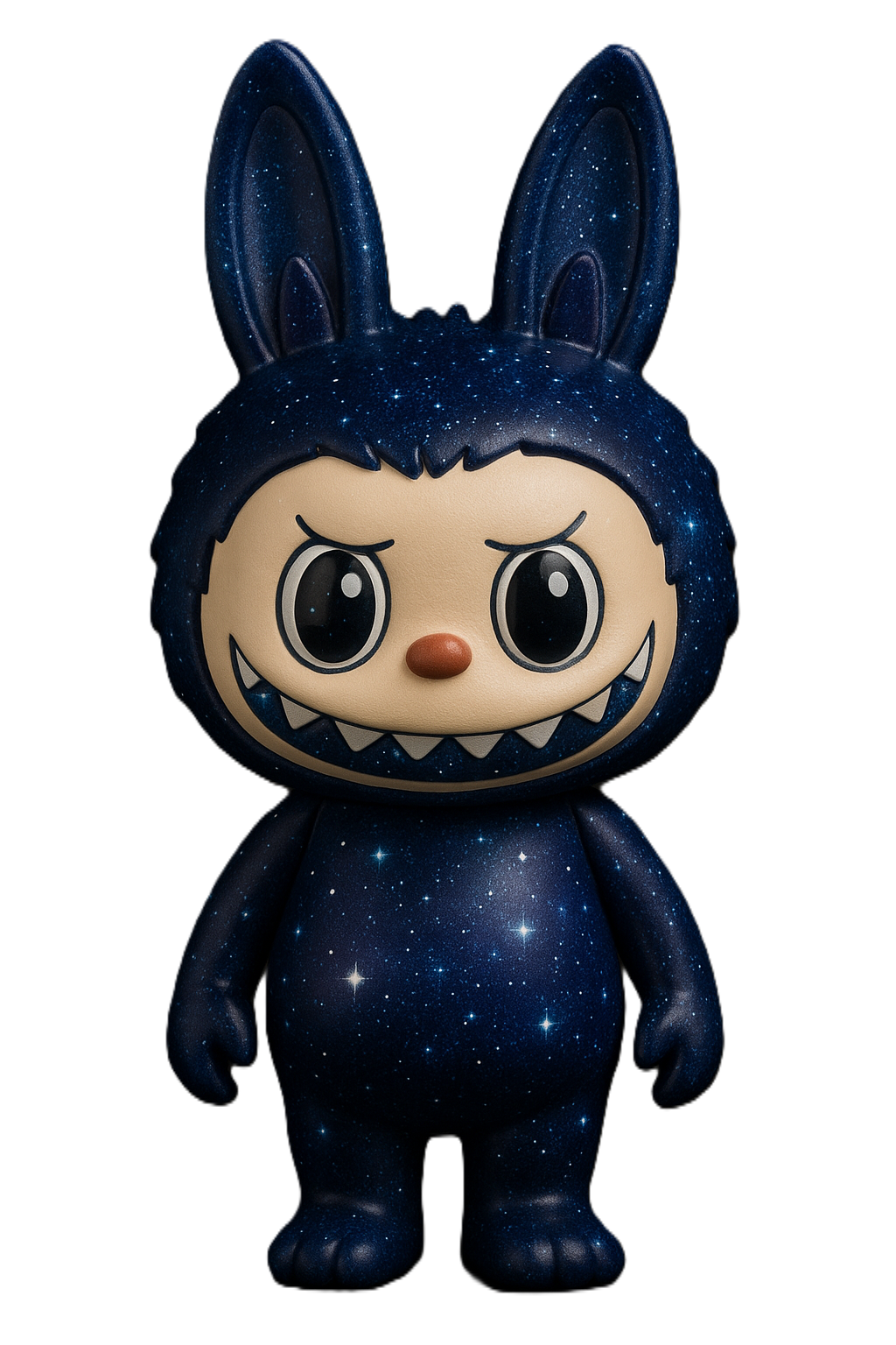 Figurines Labubu de la collection The Monsters Constellation disposées sur la figurine.