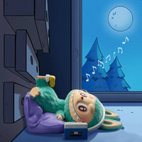 Figurine Labubu The Monsters Reading Time - modèle Music Time - MaPelucheLabubu.fr | Adoptez votre Labubu : Peluches et Figurines Uniques