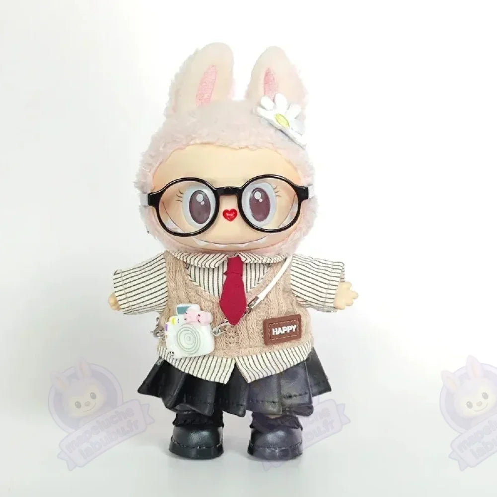 Accessoires preppy pour Labubu 17 cm-MaPelucheLabubu.fr | Adoptez votre Labubu : Peluches et Figurines Uniques