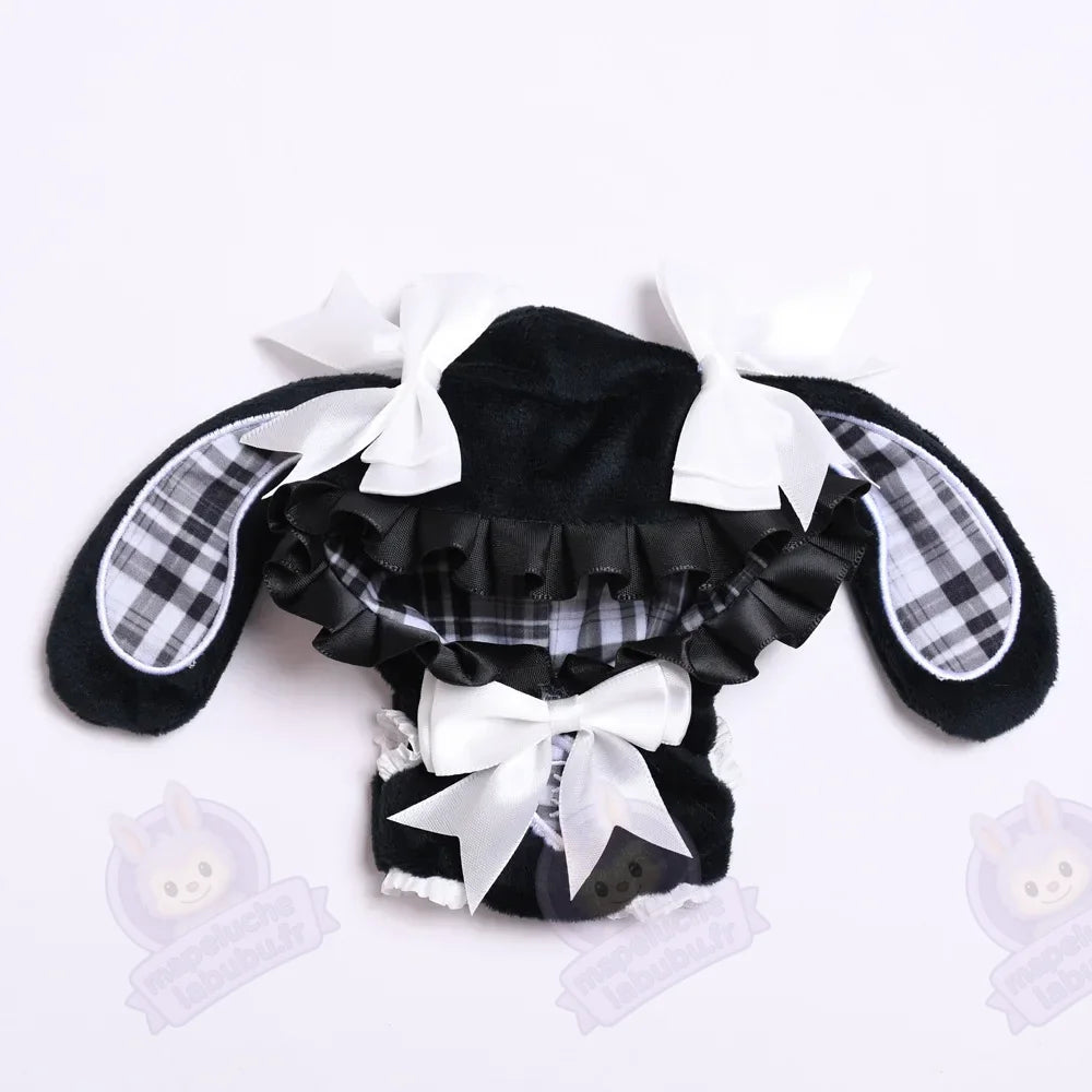 Combinaison Labubu lapin rouge & noir-MaPelucheLabubu.fr | Adoptez votre Labubu : Peluches et Figurines Uniques