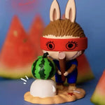 Acheter Figurine Labubu The Monsters Pastèque - MaPelucheLabubu.fr | Adoptez votre Labubu : Peluches et Figurines Uniques