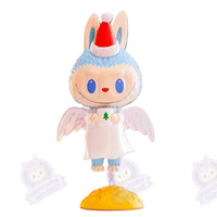 Figurines Labubu The Monsters Let's Christmas Sled - modèle Angel - MaPelucheLabubu.fr | Adoptez votre Labubu : Peluches et Figurines Uniques