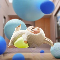 Figurines The Monster Lazy Yoga Stretch Out - modèle Lay Down - MaPelucheLabubu.fr | Adoptez votre Labubu : Peluches et Figurines Uniques