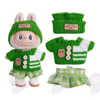 Habits pour labubu bleu - modèle no doll 17-235 / 15 / 17 cm - MaPelucheLabubu.fr | Adoptez votre Labubu : Peluches et Figurines Uniques