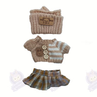 Habits pour labubu bleu - modèle no doll 17-242 / 15 / 17 cm - MaPelucheLabubu.fr | Adoptez votre Labubu : Peluches et Figurines Uniques