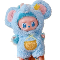 Labubu combinaison éléphant bleu - MaPelucheLabubu.fr | Adoptez votre Labubu : Peluches et Figurines Uniques