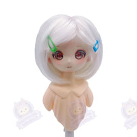 Perruque Labubu realiste - modèle 05 white - MaPelucheLabubu.fr | Adoptez votre Labubu : Peluches et Figurines Uniques