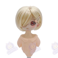 Perruque Labubu realiste - modèle 06 light golden - MaPelucheLabubu.fr | Adoptez votre Labubu : Peluches et Figurines Uniques