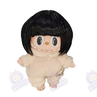 Perruque manga pour Labubu - modèle black - MaPelucheLabubu.fr | Adoptez votre Labubu : Peluches et Figurines Uniques