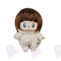 Perruque manga pour Labubu - modèle brown - MaPelucheLabubu.fr | Adoptez votre Labubu : Peluches et Figurines Uniques
