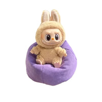 Pouf pour Labubu violet - MaPelucheLabubu.fr | Adoptez votre Labubu : Peluches et Figurines Uniques