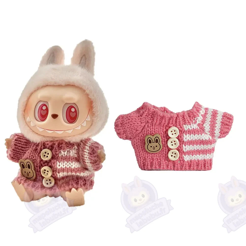 Pull en laine marron Labubu-MaPelucheLabubu.fr | Adoptez votre Labubu : Peluches et Figurines Uniques