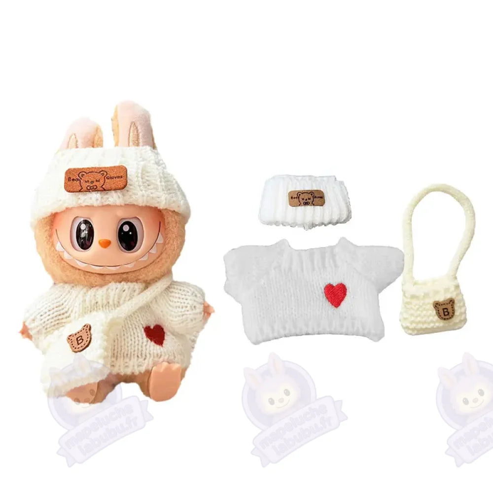 Pull en laine marron Labubu-MaPelucheLabubu.fr | Adoptez votre Labubu : Peluches et Figurines Uniques
