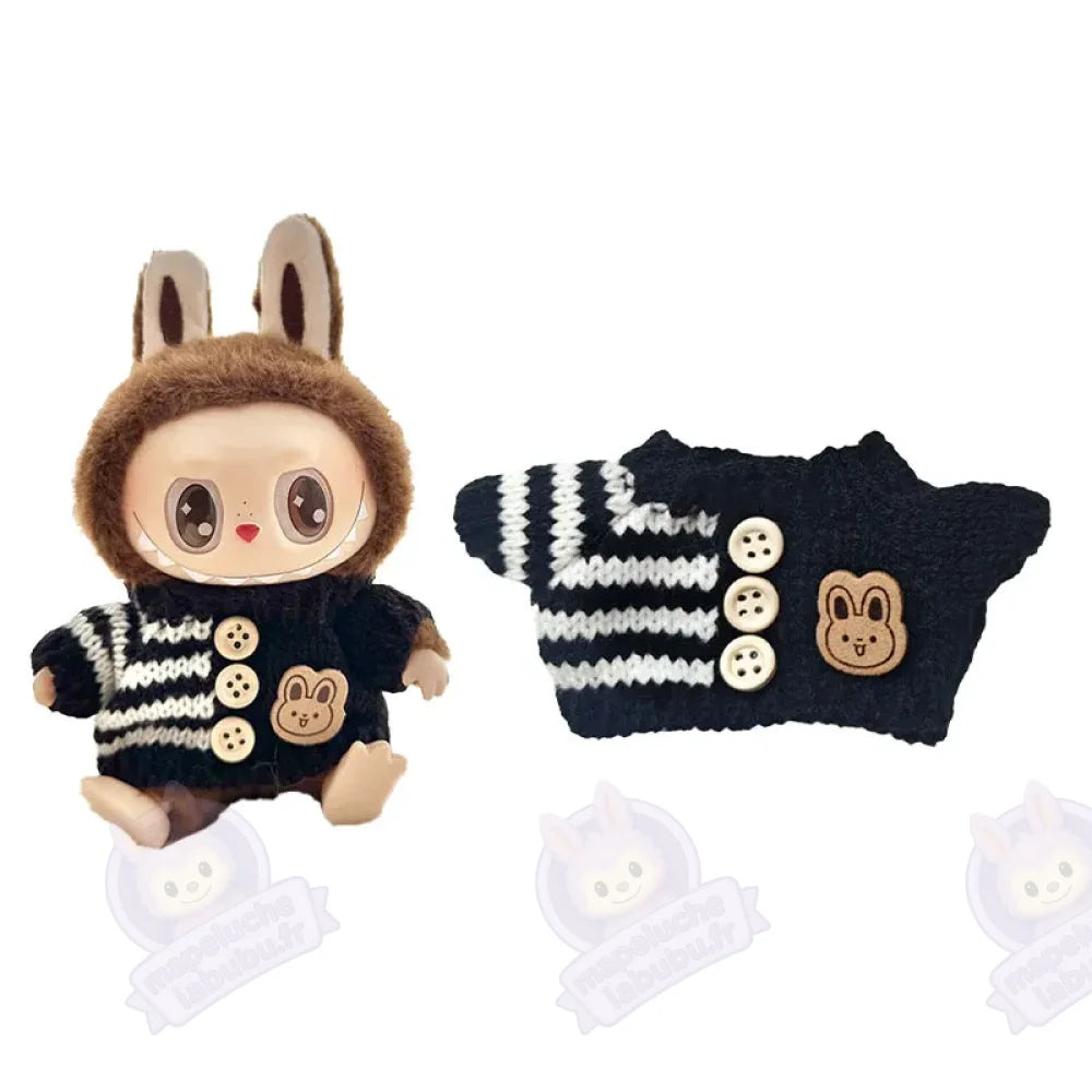 Pull en laine marron Labubu-MaPelucheLabubu.fr | Adoptez votre Labubu : Peluches et Figurines Uniques