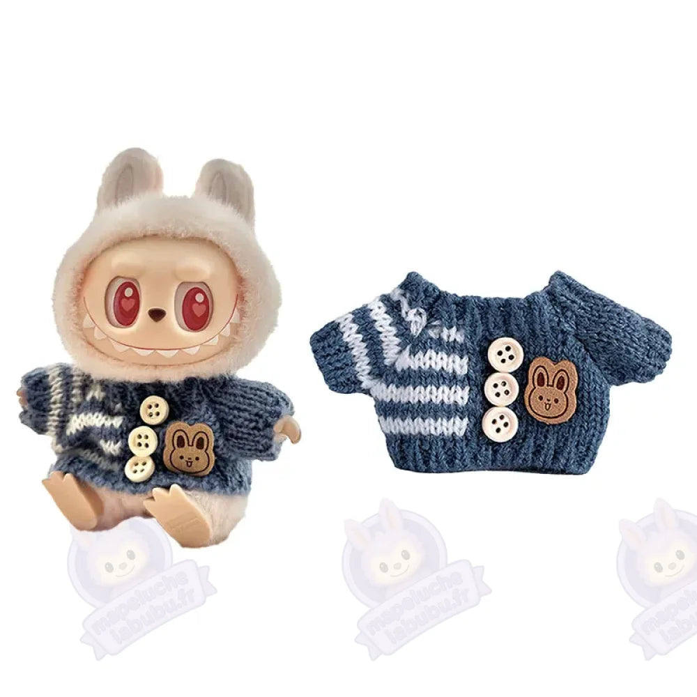 Pull en laine marron Labubu-MaPelucheLabubu.fr | Adoptez votre Labubu : Peluches et Figurines Uniques