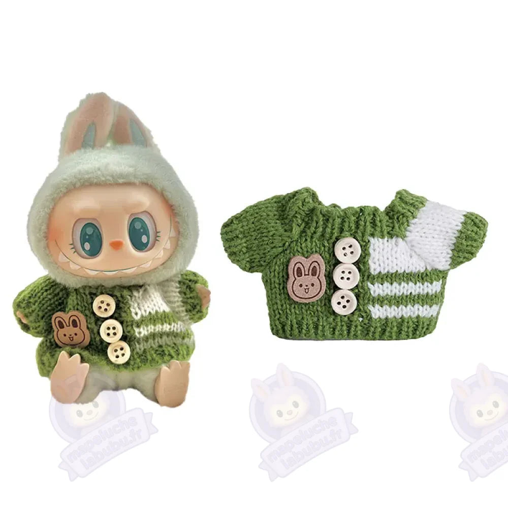 Pull en laine marron Labubu-MaPelucheLabubu.fr | Adoptez votre Labubu : Peluches et Figurines Uniques
