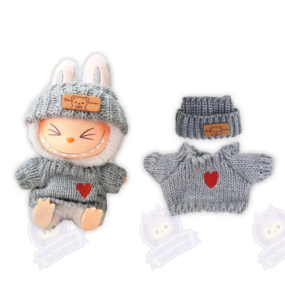 Pull en laine marron Labubu-MaPelucheLabubu.fr | Adoptez votre Labubu : Peluches et Figurines Uniques