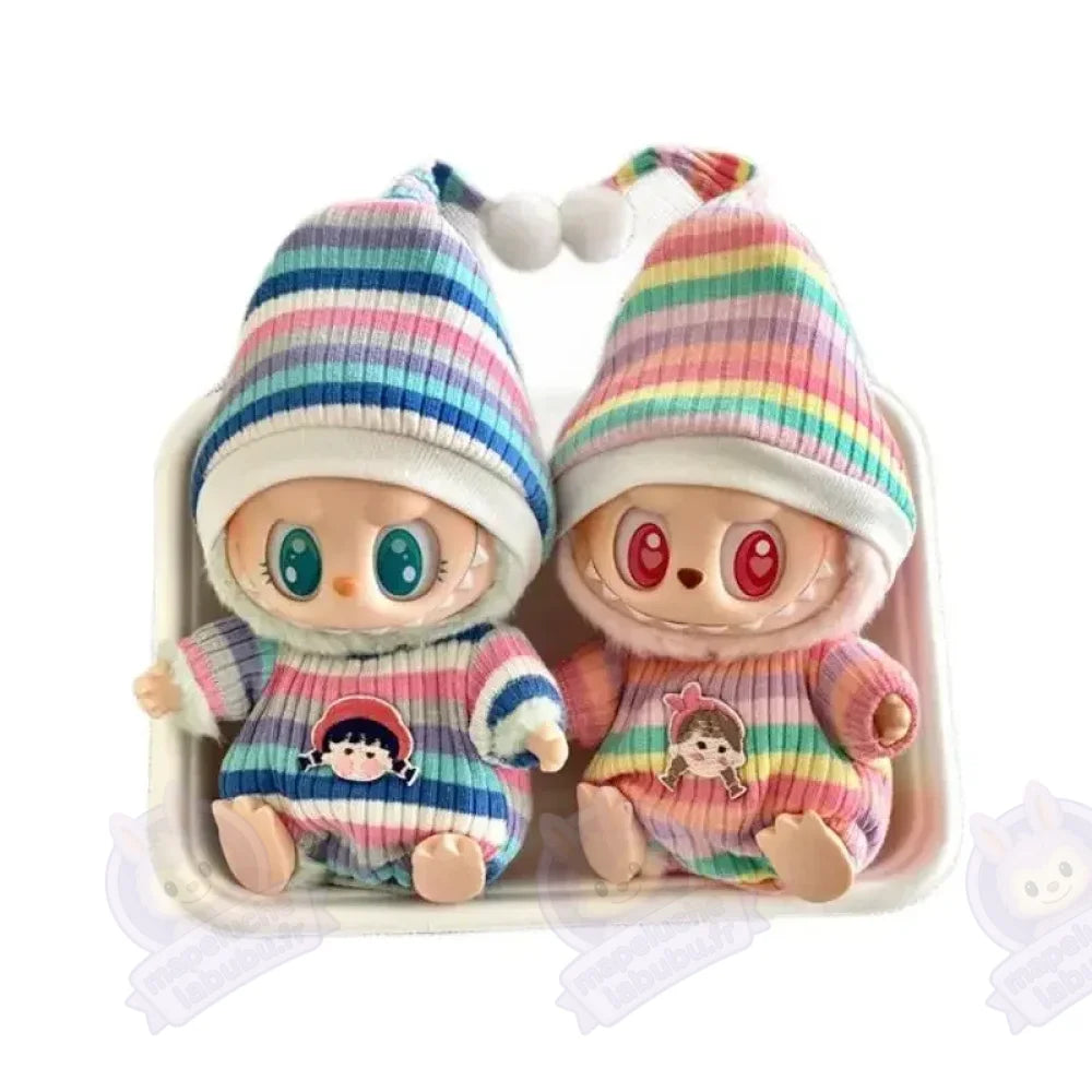 Pyjama Labubu colorés-MaPelucheLabubu.fr | Adoptez votre Labubu : Peluches et Figurines Uniques