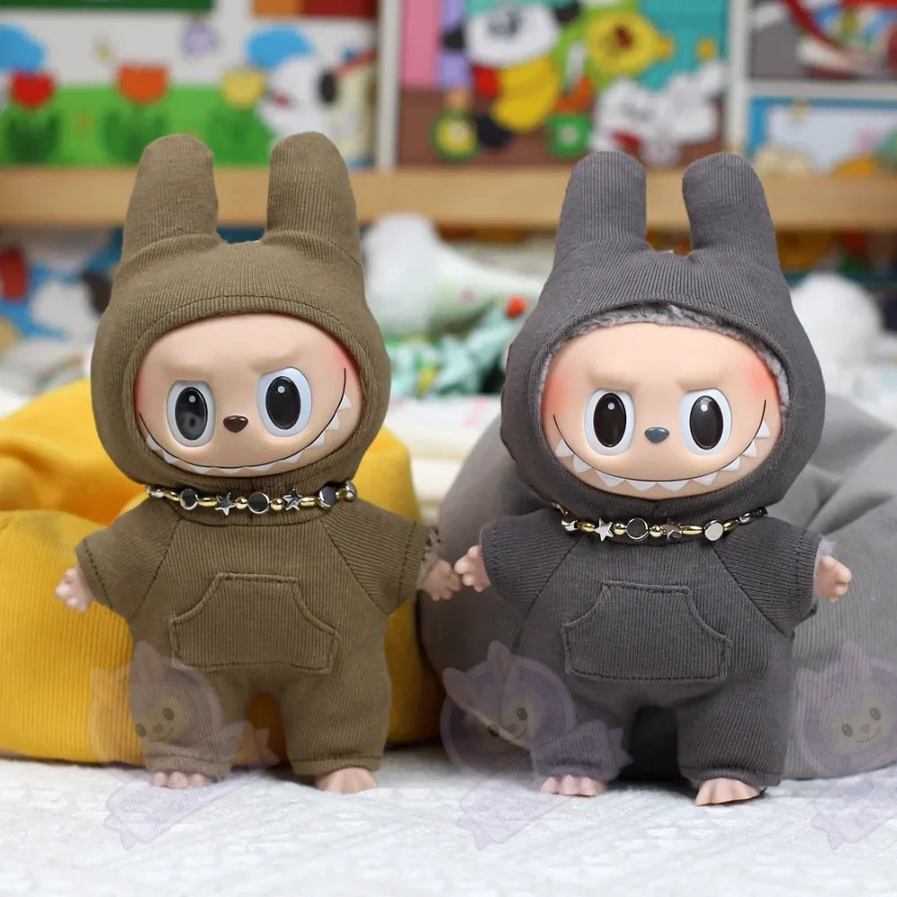 Pyjama Labubu gris-MaPelucheLabubu.fr | Adoptez votre Labubu : Peluches et Figurines Uniques