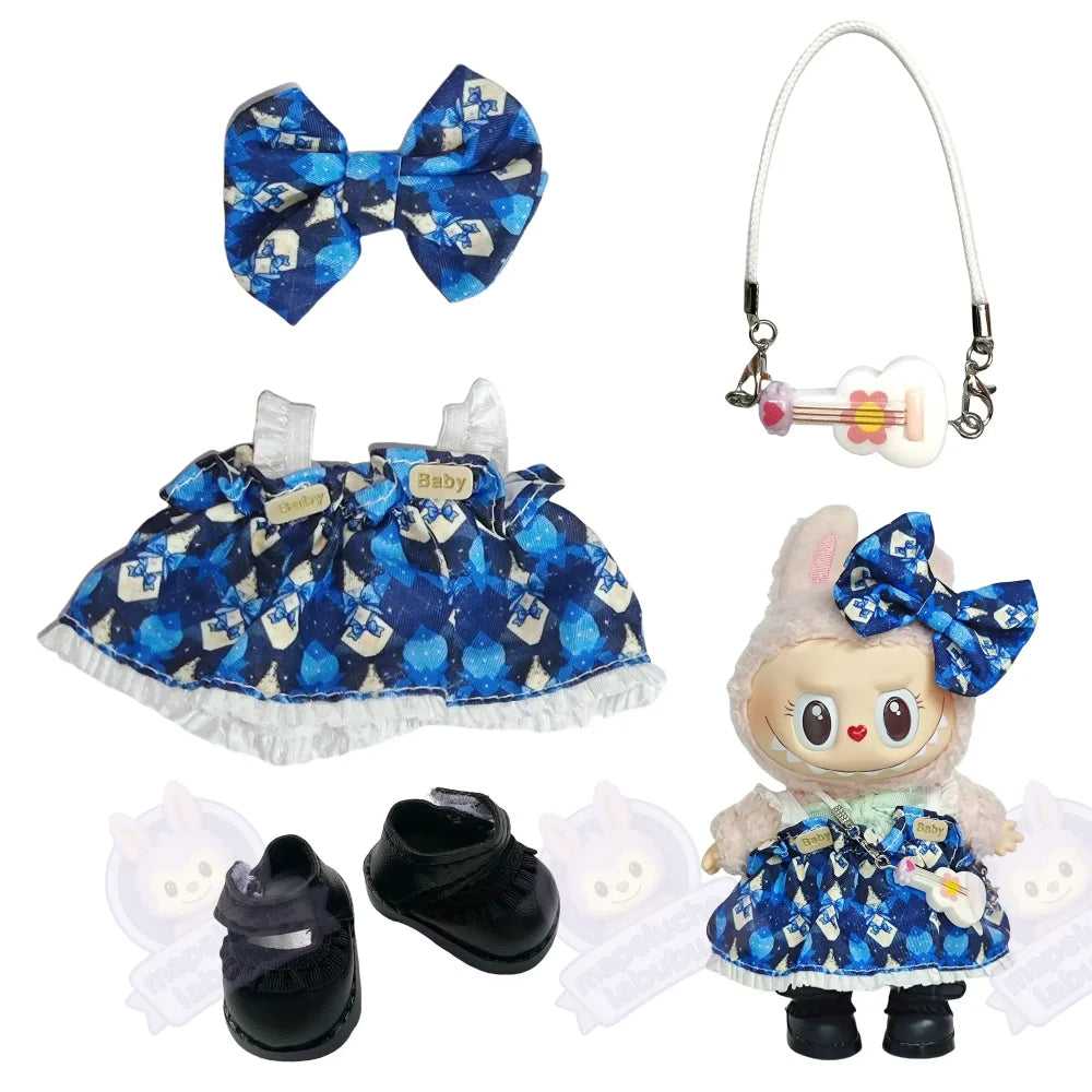 Robe bleue pour labubu-MaPelucheLabubu.fr | Adoptez votre Labubu : Peluches et Figurines Uniques