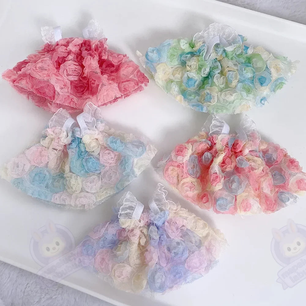 Robe fleuries pour Labubu Princesse-MaPelucheLabubu.fr | Adoptez votre Labubu : Peluches et Figurines Uniques