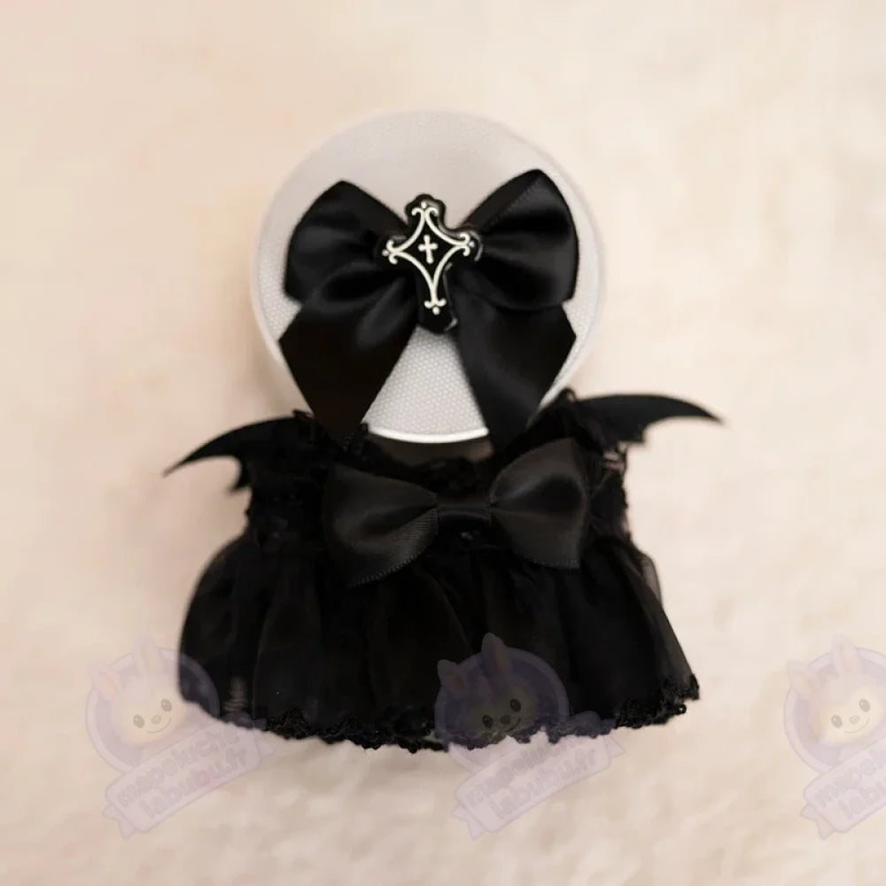 Robe & nœud gothique pour Labubu-MaPelucheLabubu.fr | Adoptez votre Labubu : Peluches et Figurines Uniques