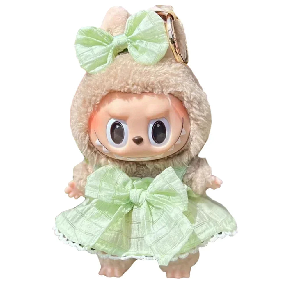 Robe & nœud vert Labubu – MaPelucheLabubu.fr | Adoptez votre Labubu ...