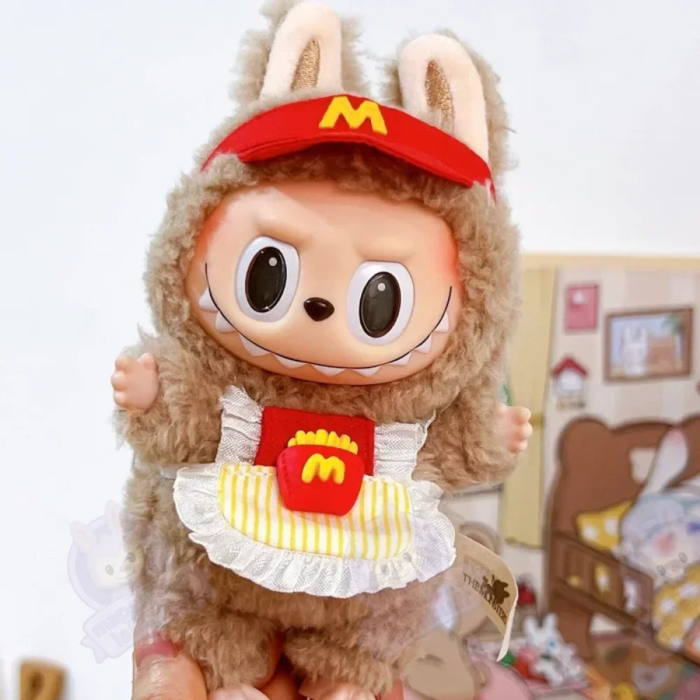 Tablier et casquette Mcdo Labubu-MaPelucheLabubu.fr | Adoptez votre Labubu : Peluches et Figurines Uniques