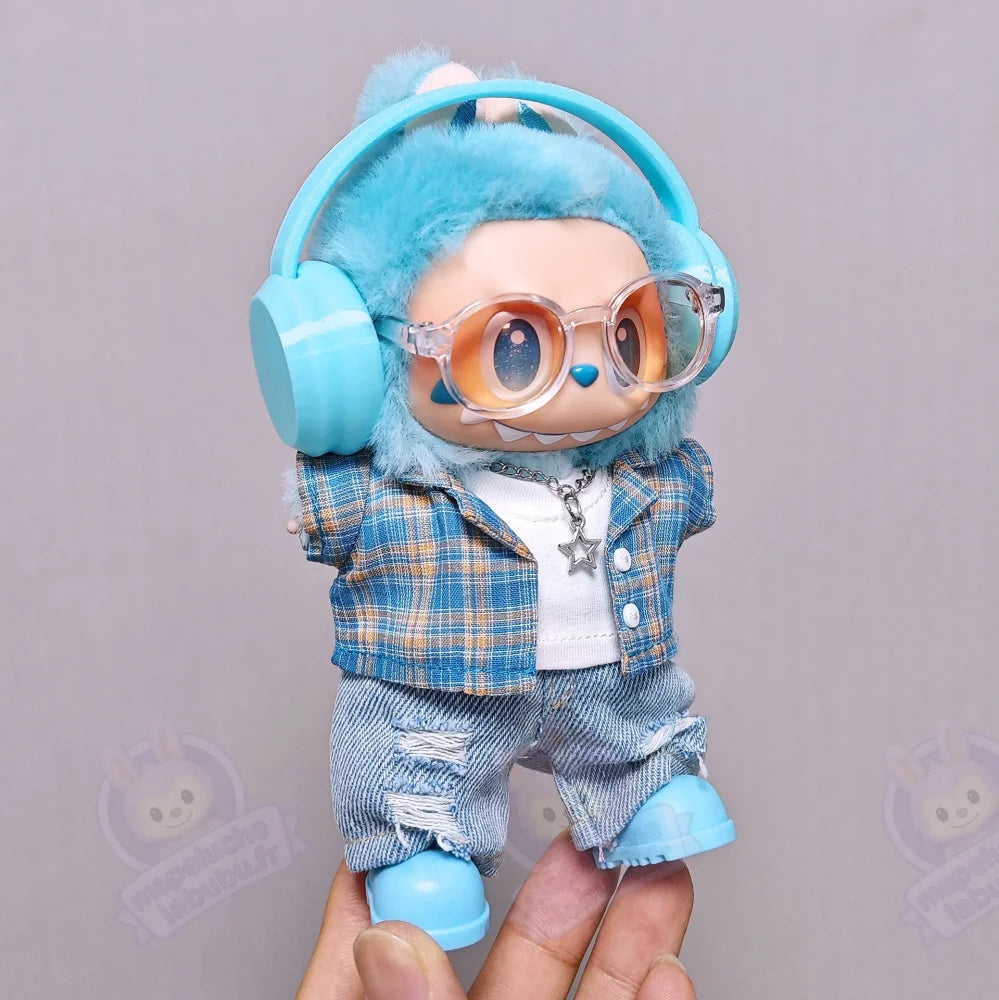 Tenue complète jean's labubu-MaPelucheLabubu.fr | Adoptez votre Labubu : Peluches et Figurines Uniques