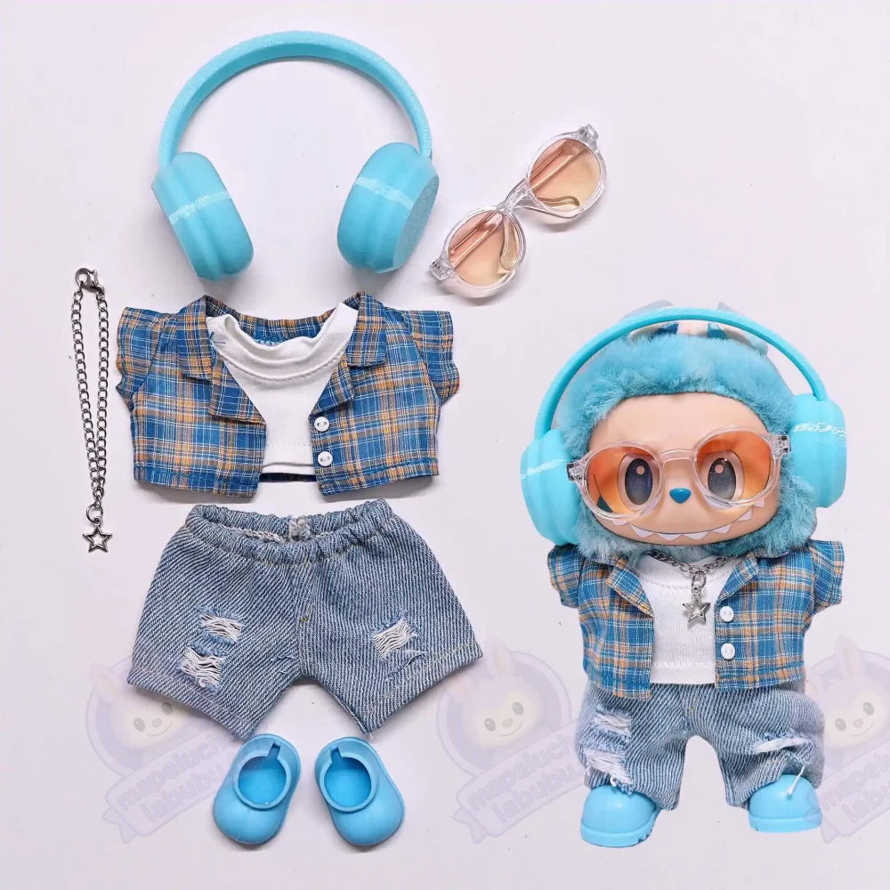 Tenue complète jean's labubu-MaPelucheLabubu.fr | Adoptez votre Labubu : Peluches et Figurines Uniques