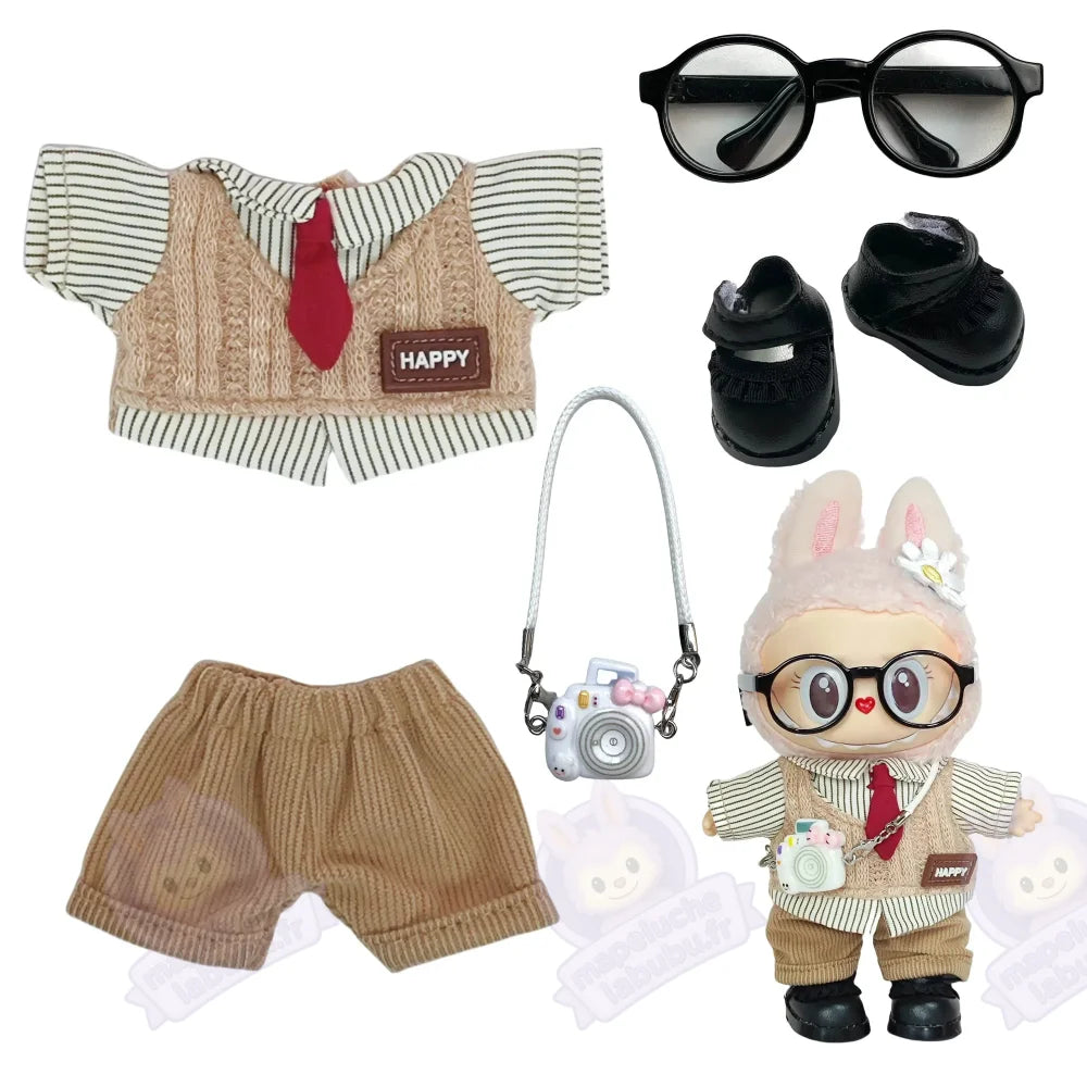 Tenue Labubu étudiant-MaPelucheLabubu.fr | Adoptez votre Labubu : Peluches et Figurines Uniques