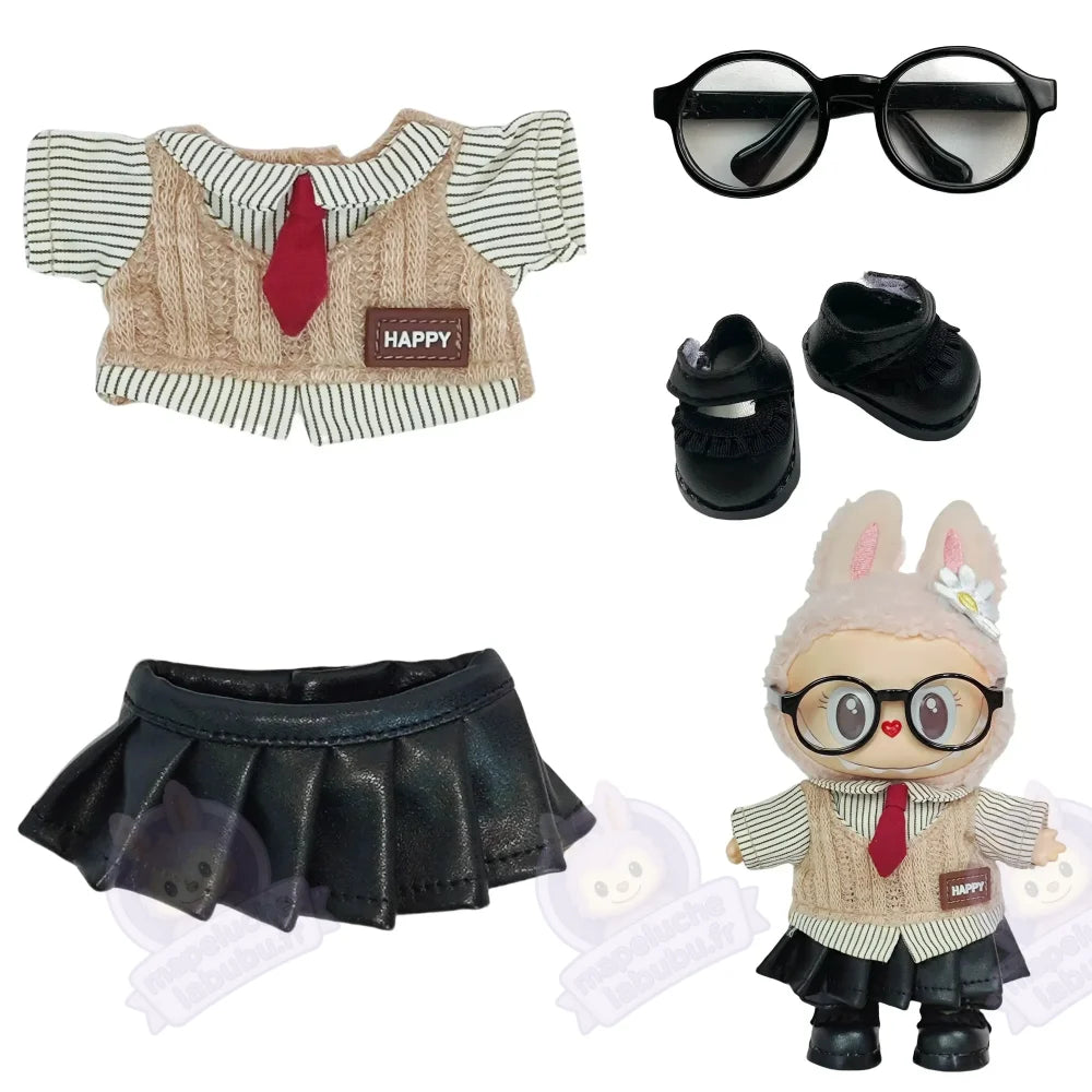 Tenue Labubu étudiant-MaPelucheLabubu.fr | Adoptez votre Labubu : Peluches et Figurines Uniques