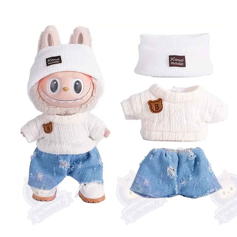 Tenue pour Labubu quotidienne-MaPelucheLabubu.fr | Adoptez votre Labubu : Peluches et Figurines Uniques