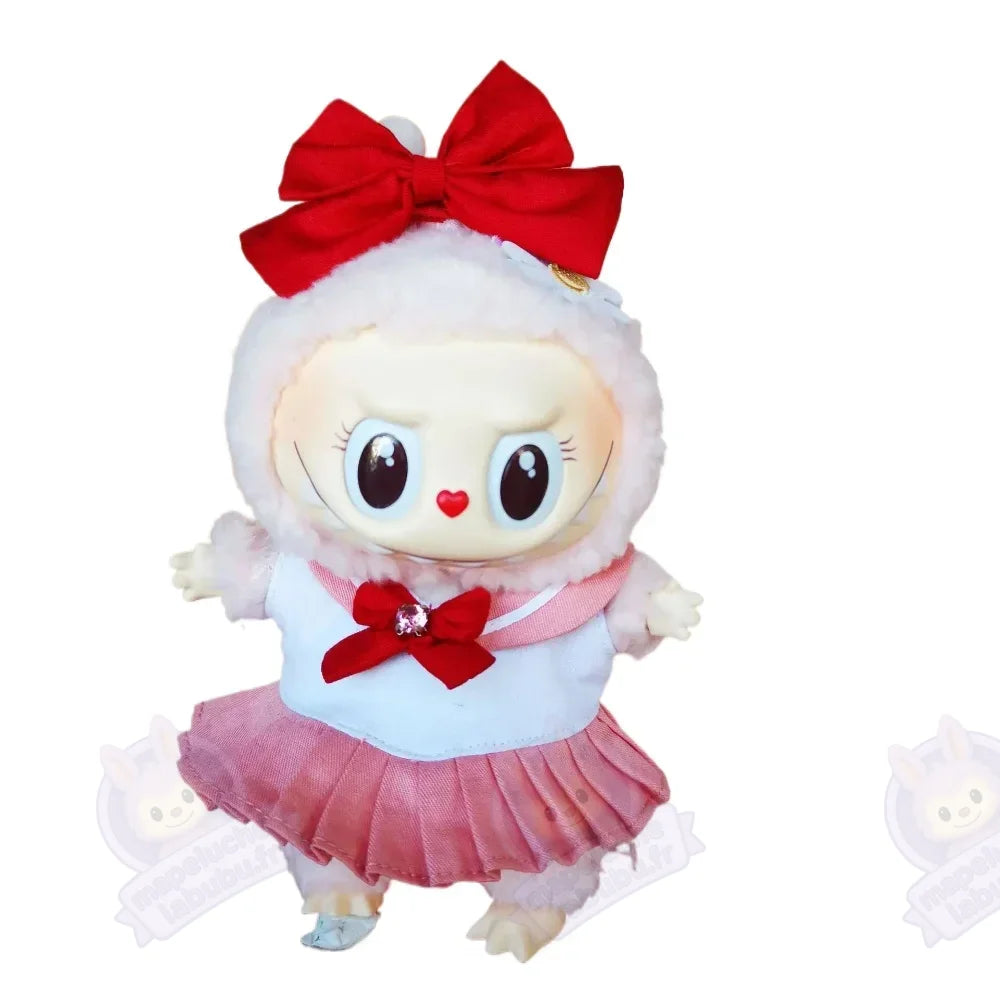 Uniforme rouge pour Labubu-MaPelucheLabubu.fr | Adoptez votre Labubu : Peluches et Figurines Uniques
