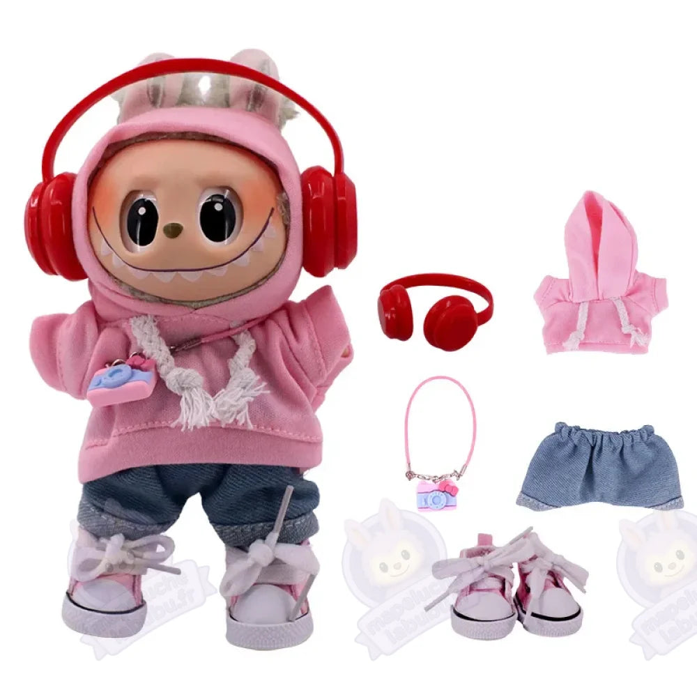 Vêtement pour labubu rose-MaPelucheLabubu.fr | Adoptez votre Labubu : Peluches et Figurines Uniques